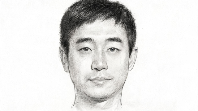 Pencil Portrait Converted Into a Cyber Assassin (before)