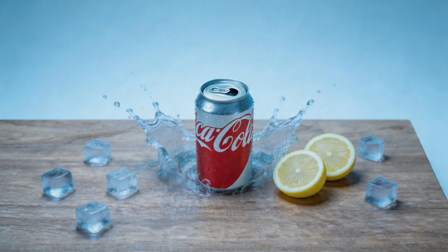 An Ordinary Drink Can Reimagined as a Refreshing Drink Ad — image to image comparison (after)